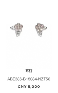 Chanel Silver CC Flower Earrings