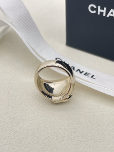 Chanel CC Logo Crystals Gold Rings