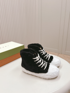Marni Teddy Two Tone Faux Fur Tennis Sneaker Boots Black White Marni Teddy Two Tone Faux Fur Tennis Sneaker Boots Black White