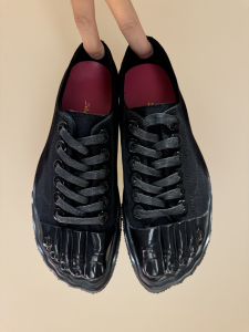 Schiaparelli Trompe Loeil Toe Canvas Trainers Sneakers Black Schiaparelli Trompe Loeil Toe Canvas Trainers Sneakers Black