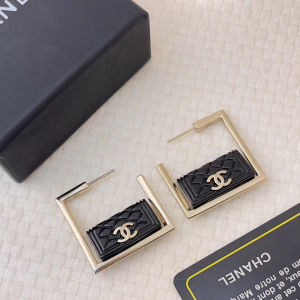 Chanel CC Logo Stud Earrings