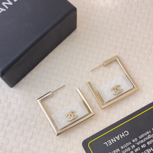 Chanel CC Logo Stud Earrings
