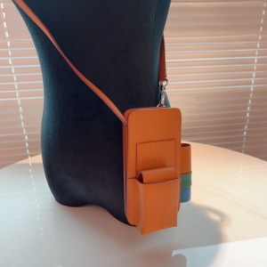 Hermes epsom leather hermesway phone case with strap Brown Hermes epsom leather hermesway phone case with strap Brown