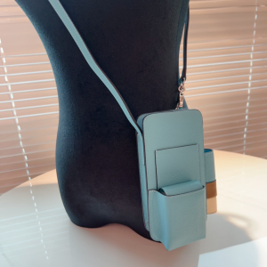 Hermes epsom leather hermesway phone case with strap Light Blue Hermes epsom leather hermesway phone case with strap Light Blue