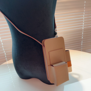 Hermes epsom leather hermesway phone case with strap Light Grey Hermes epsom leather hermesway phone case with strap Light Grey