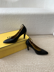 Fendi Black Leather Pumps 100MM