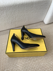 Fendi Black Leather Pumps 100MM