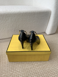 Fendi Black Leather Pumps 100MM