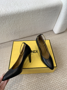 Fendi Black Leather Pumps 100MM