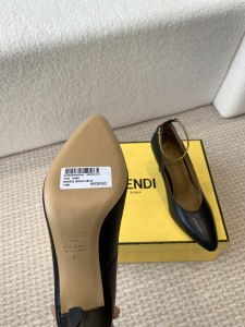 Fendi Black Leather Pumps 100MM