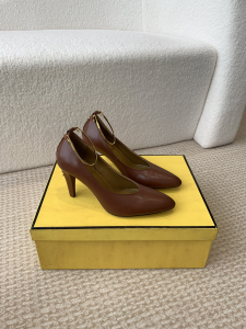 Fendi Burgundy Leather Pumps 100MM
