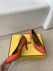 Fendi Red Leather Pumps 100MM