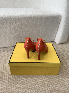 Fendi Red Leather Pumps 100MM