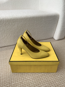 Fendi Yellow Leather Pumps 100MM