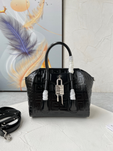 Givenchy Small Antigona Lock 4G Leather Top Handle Bag Black Givenchy Small Antigona Lock 4G Leather Top Handle Bag Black