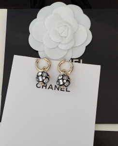 Chanel CC Crystal Ball Earrings