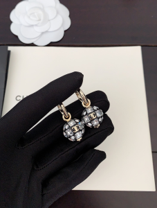 Chanel CC Crystal Ball Earrings