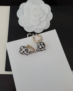 Chanel CC Crystal Ball Earrings