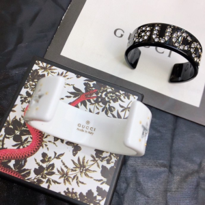 Gucci Resin Crystal Cuff Bracelets