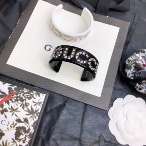 Gucci Resin Crystal Cuff Bracelets