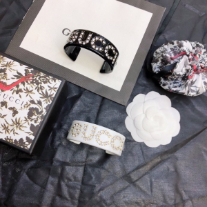 Gucci Resin Crystal Cuff Bracelets