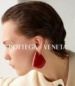 Bottega Veneta Large Fin Earrings Red