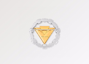 Louis Vuitton V For Crystal Brooch