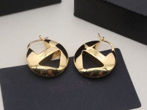 Prada Hoop Earrings Yellow Gold