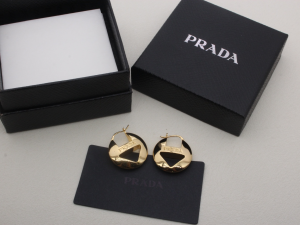 Prada Hoop Earrings Yellow Gold