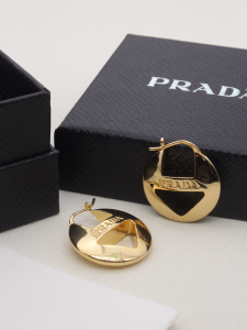 Prada Hoop Earrings Yellow Gold