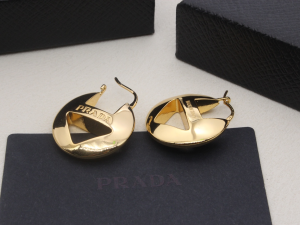 Prada Hoop Earrings Yellow Gold