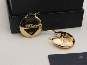 Prada Hoop Earrings Yellow Gold