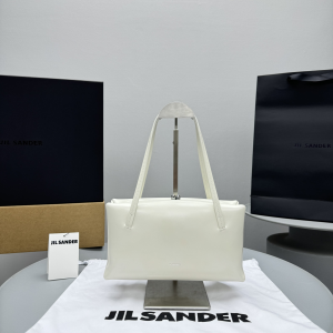 Jil Sander Small Goji Pillow Tote Leather Bag White Jil Sander Small Goji Pillow Tote Leather Bag White