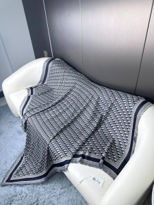 Dior Oblique Cashmere Silk Shawl Scarf Navy Blue Dior Oblique Cashmere Silk Shawl Scarf Navy Blue