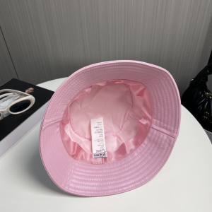Loewe Anagram Leather Bucket Hat Pink