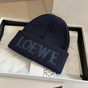 Loewe Logo Knitted Wool Beanie Black