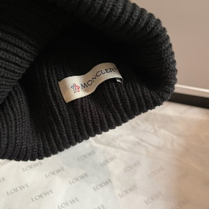 Moncler Knitted Wool Beanie Black