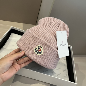 Moncler Knitted Wool Beanie Pink