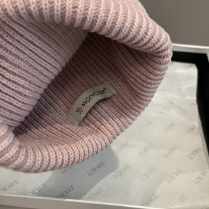 Moncler Knitted Wool Beanie Pink