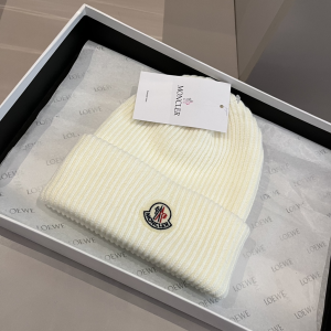 Moncler Knitted Wool Beanie White