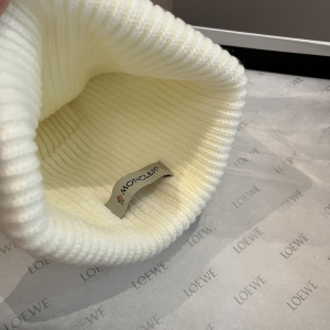 Moncler Knitted Wool Beanie White