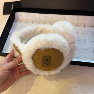 UGG White Shearling Ear Muffs