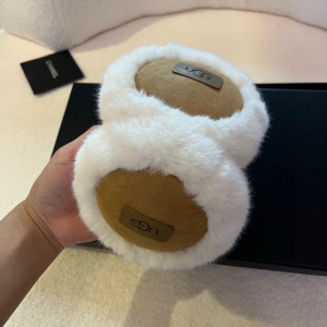 UGG White Shearling Ear Muffs