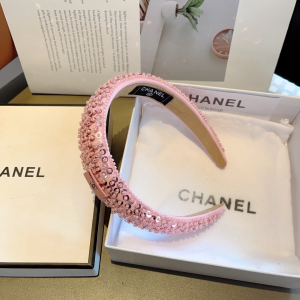 Chanel Sequins Embellished Headband Pink
