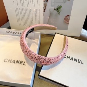 Chanel Sequins Embellished Headband Pink