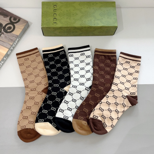 Gucci GG Logo Knitted Cotton Socks