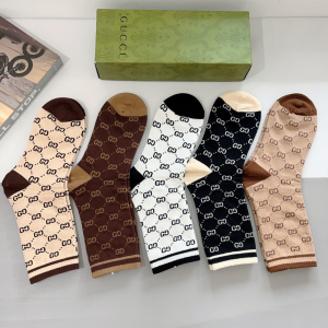Gucci GG Logo Knitted Cotton Socks