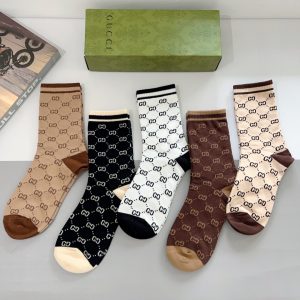 Gucci GG Logo Knitted Cotton Socks