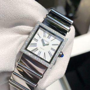 Chanel Vintage 1989 Mademoiselle Steel Diamonds Dress Watch 23x23x6MM Chanel Vintage 1989 Mademoiselle Steel Diamonds Dress Watch 23x23x6MM