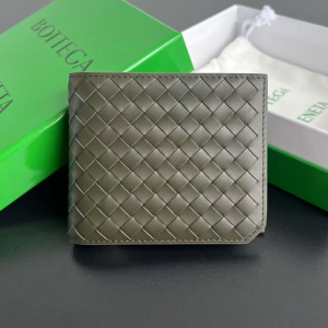 Bottega Veneta Intrecciato Leather Piccolo Bi Fold Wallet Dark Green Bottega Veneta Intrecciato Leather Piccolo Bi Fold Wallet Dark Green